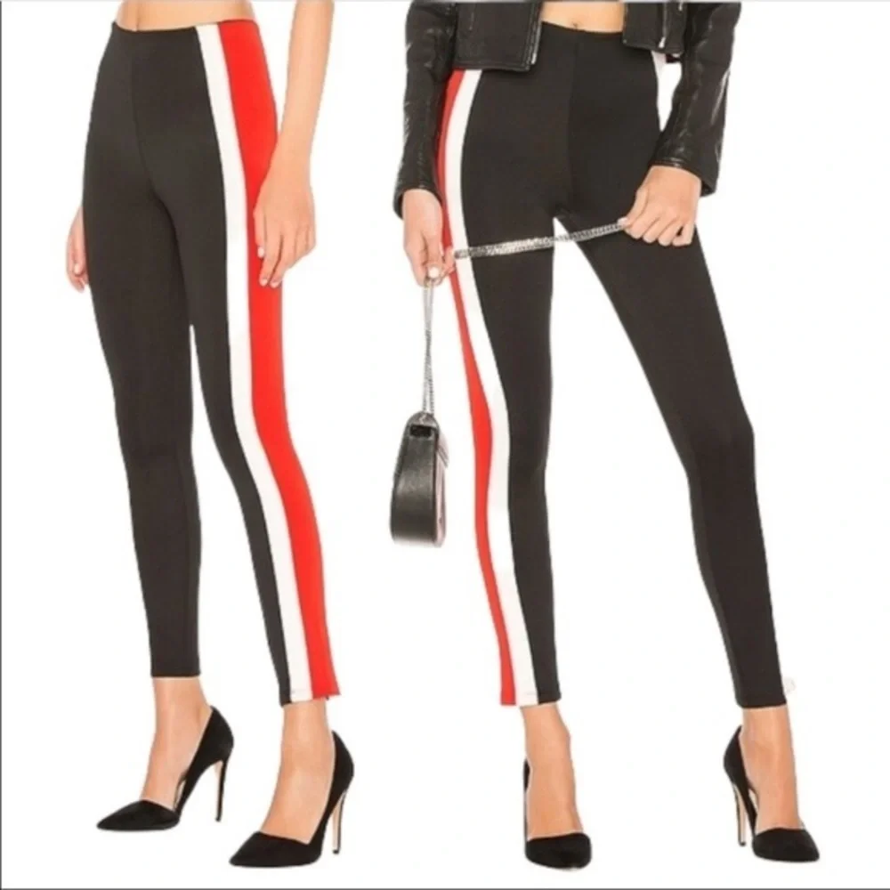 Revolve Lovers + Friends Page Side Stripe Track Pants High Waist Size Medium - Picture 1 of 14